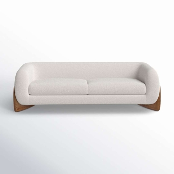The Furnishery Amla 90.5 3 seater fabric sofa