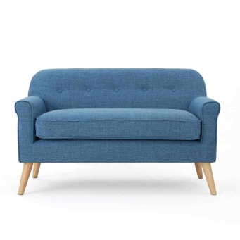 The Furnishery Tuxer 2 Seater Grey Sofa for Living Room Decor