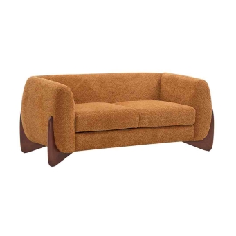 The Furnishery orange 2 seater sofa for living room