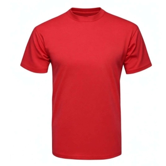 red lycra t-shirt for men round neck regular fit stretchable fabric