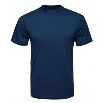navy blue lycra t-shirt for men round neck regular fit stretchable fabric