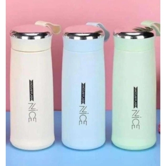 pack of 3 pastel multicolor 400ml water bottles stylish flask set