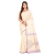 The CrazyLooms Cream White  Phulia Jamdani Saree &ndash; Handcrafted Pure Cotton Muslin with Allover Buta Weaving | The Crazylooms