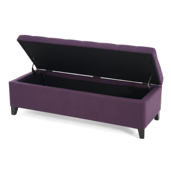 t blue tufted ottoman bench Idalynn 50 by The Furnishery