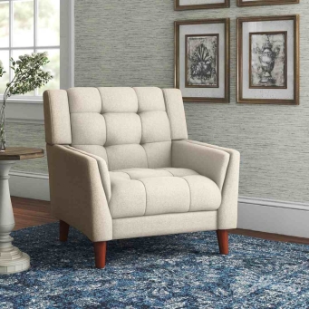 beige accent chair Greenmont by The Furnishery for living room