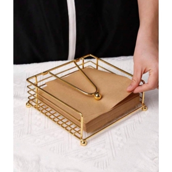 Gold Metal Napkin Holder