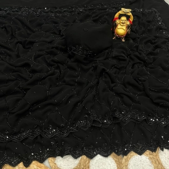 KAVISHA ENTERPRISE pure fox georgette fabric with heavy worked fancy blouse
