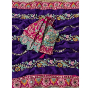 KAVISHA ENTERPRISE soft silk saree with heavy worked blouse